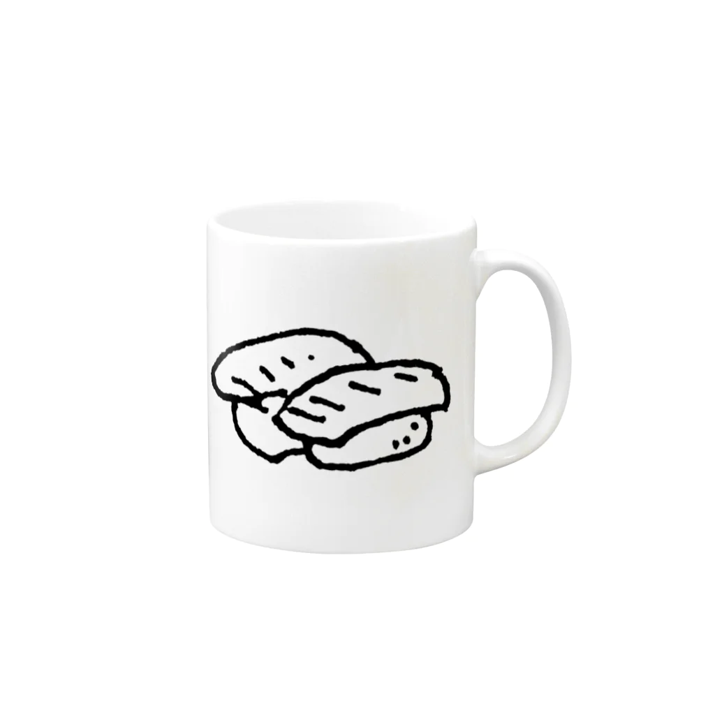 てがきですの屋さんのてがき！ 寿司 Mug :right side of the handle