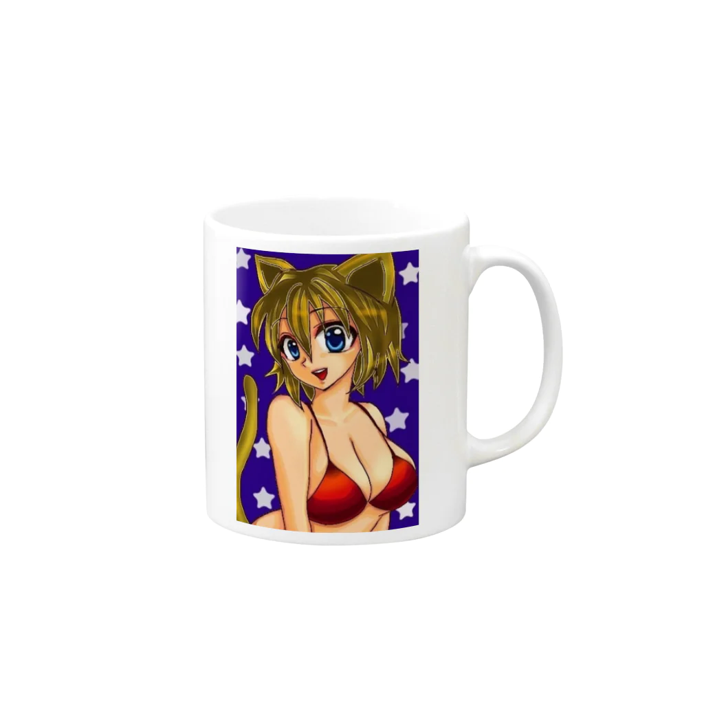 honeydewの猫耳ちゃんマグ Mug :right side of the handle