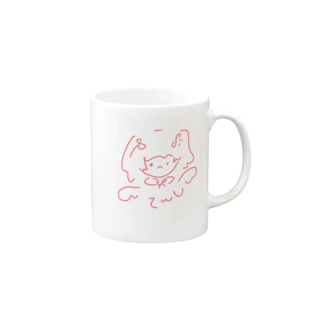 べあべあー。ず。のぴんくちゃん。(てんし) Mug :right side of the handle