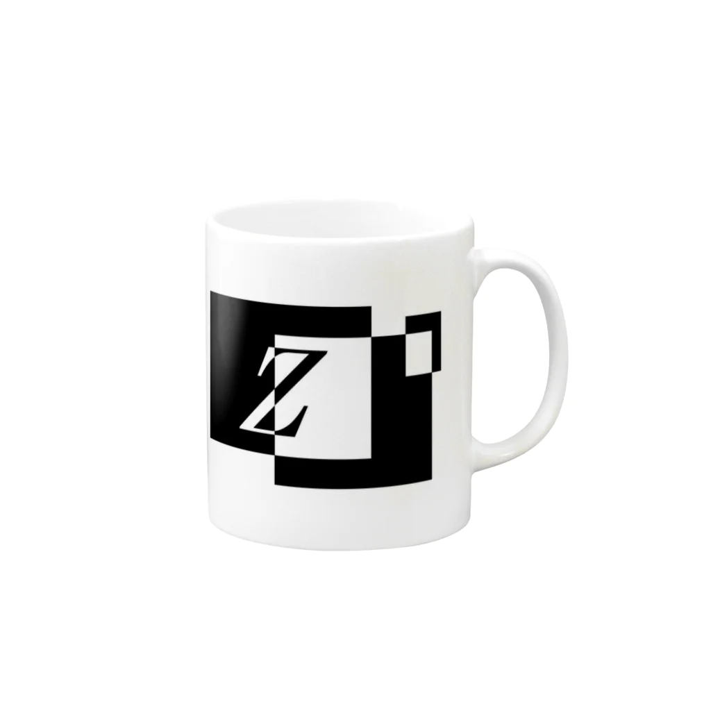 シンプルデザイン：Ｔシャツ・パーカー・スマートフォンケース・トートバッグ・マグカップのシンプルデザインアルファベットZ Mug :right side of the handle