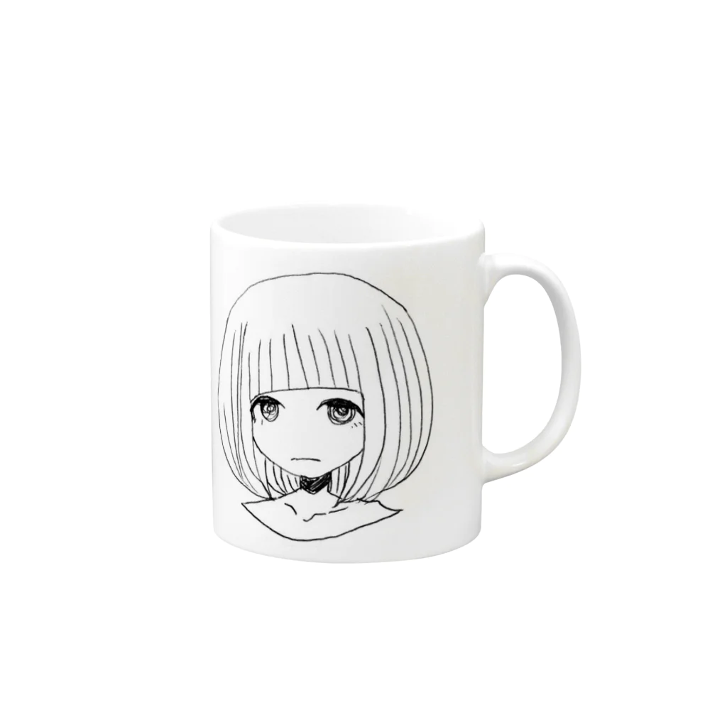 徒花のサブカル女子 Mug :right side of the handle