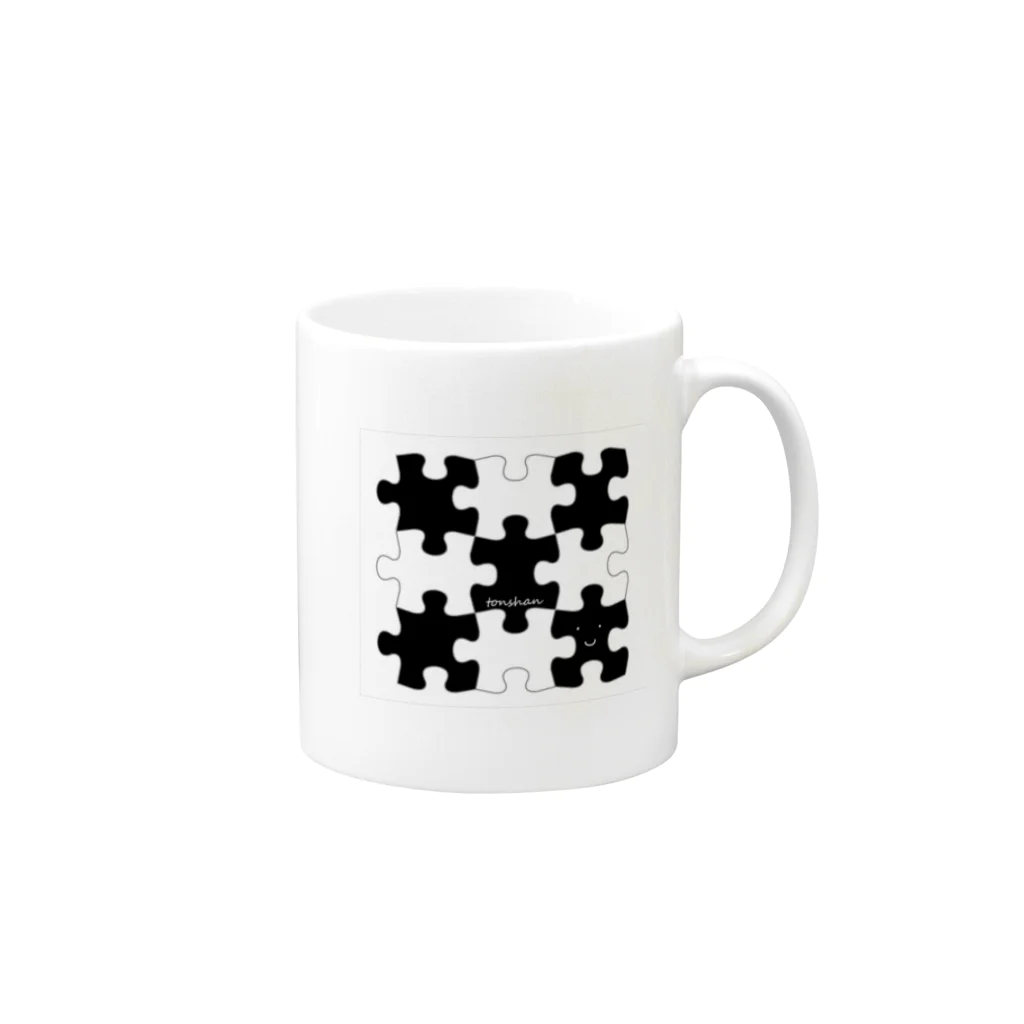 とんしゃんのパズルピースVer1 Mug :right side of the handle