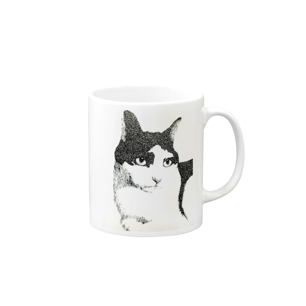 ちゃっかりのニコラさま Mug :right side of the handle