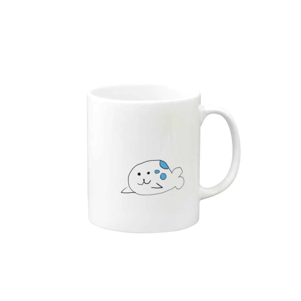 ゆるかわ動物園のゆるアザラシ Mug :right side of the handle