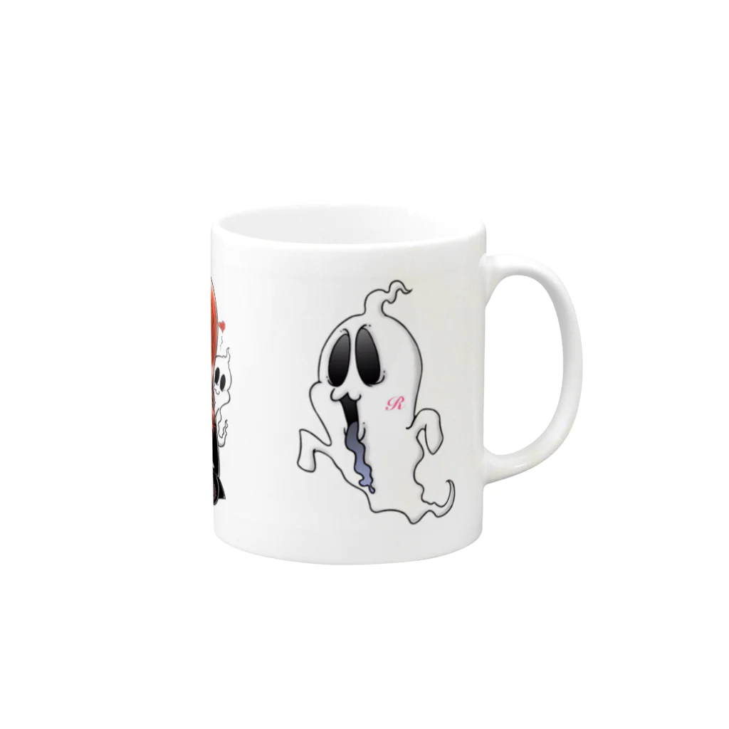 芳燈れいshopのれいちゃんマグカップ Mug :right side of the handle