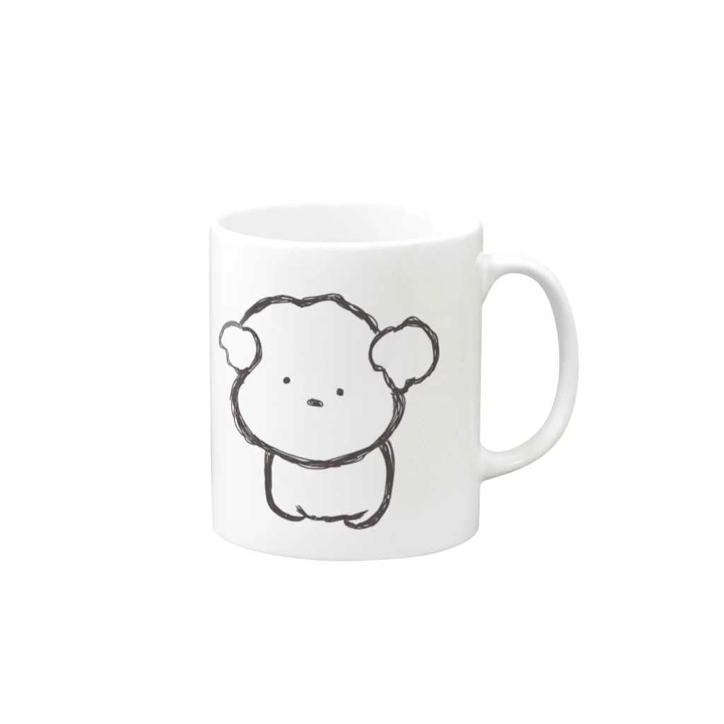 ボロニーズ🐾夢々(むむ)のmumuzグッズ Mug :right side of the handle