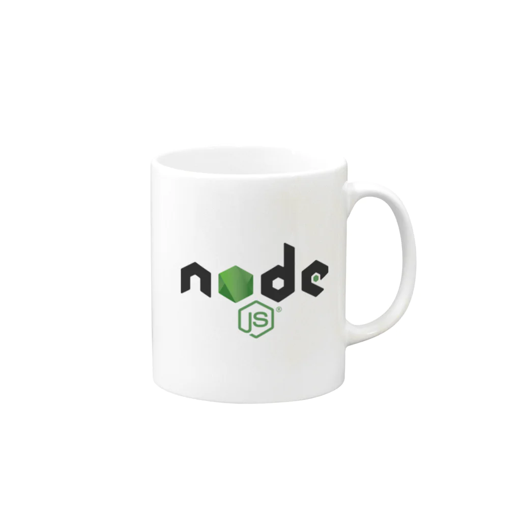 おおやけハジメのNode.jsグッズ マグカップの取っ手の右面