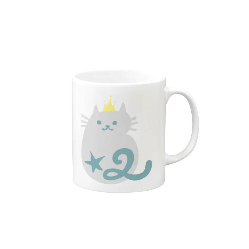 まゆのまるねこ Mug :right side of the handle