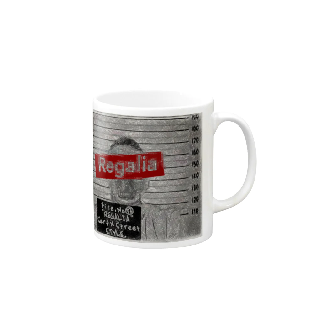 REGALIAのREGALIA mugshot Mug :right side of the handle