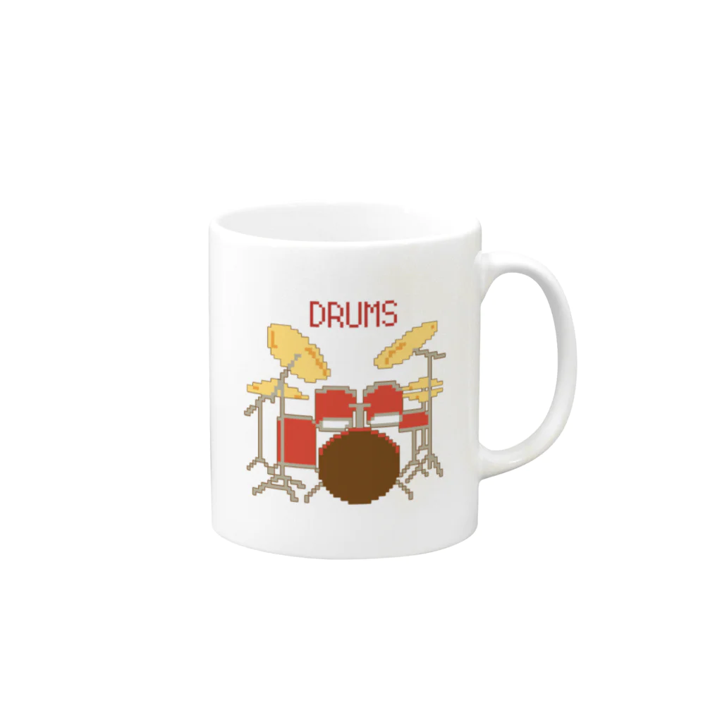 SHIHOのDRUMS bit BROWN Mug :right side of the handle