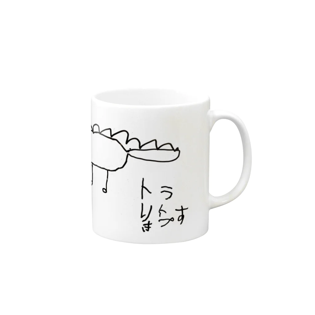 うのすけしょっぷのとりけらくん Mug :right side of the handle