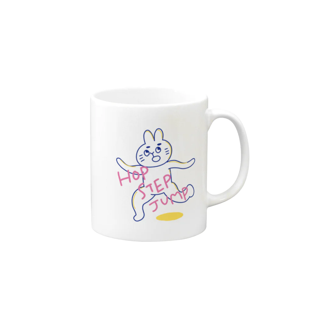 ちゃあのほっぴんぐうささん Mug :right side of the handle