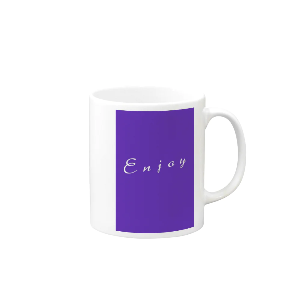 saku-AtelierのEnjoy マグカップ Mug :right side of the handle