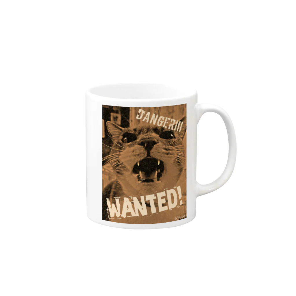 messieの危険！猛獣WANTEDなシル子様 Mug :right side of the handle