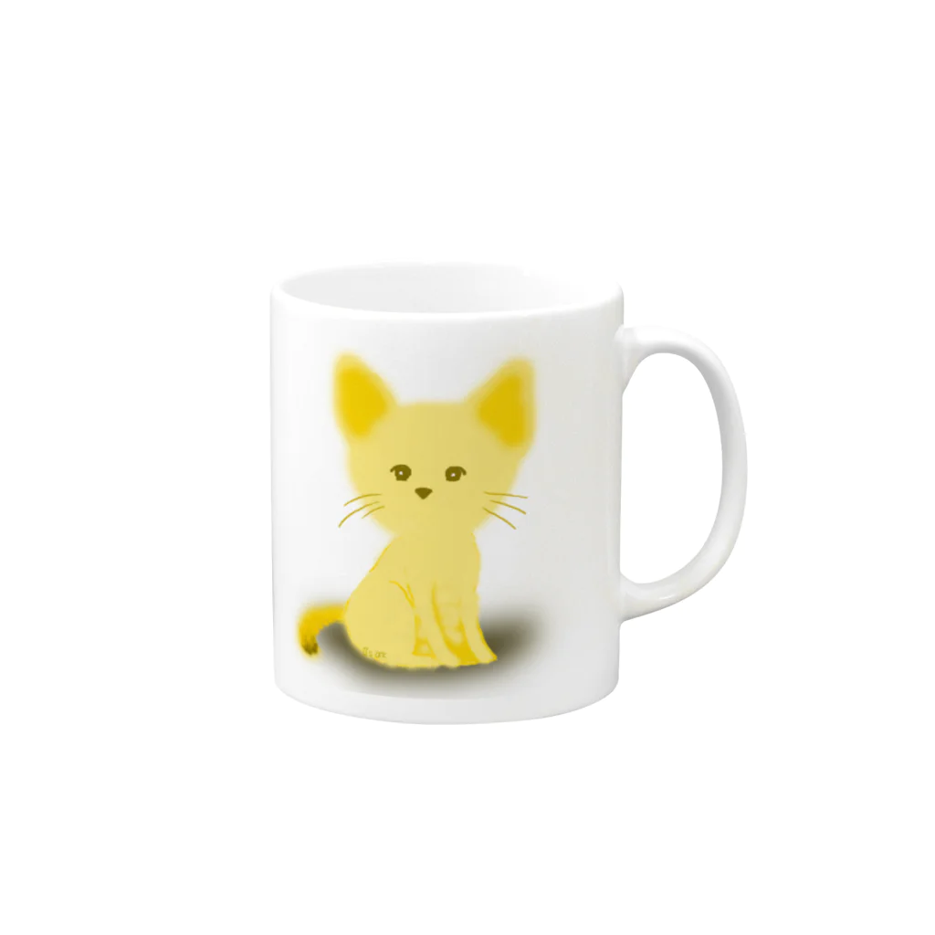 Qsarkの子犬 Mug :right side of the handle