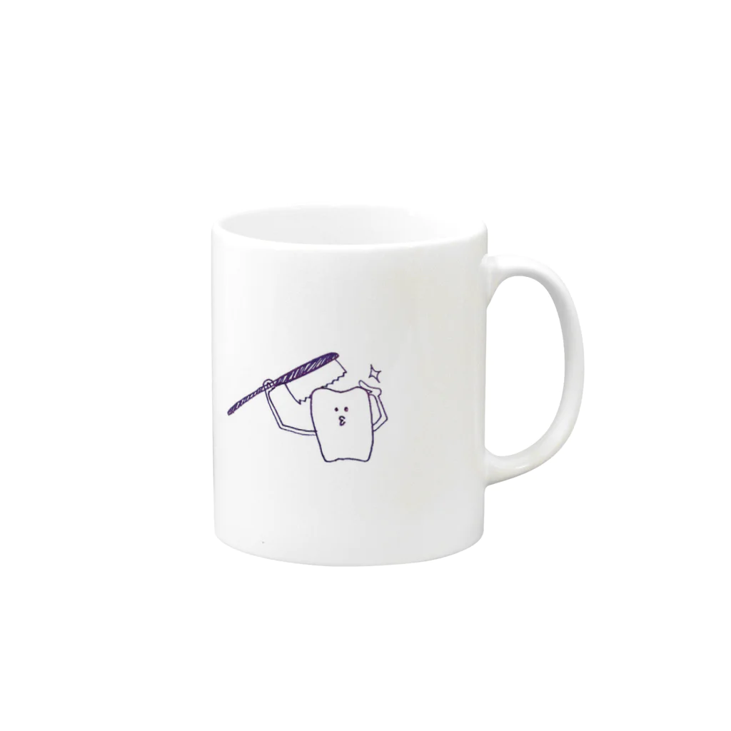 dede_shopの【自分磨き】 Mug :right side of the handle