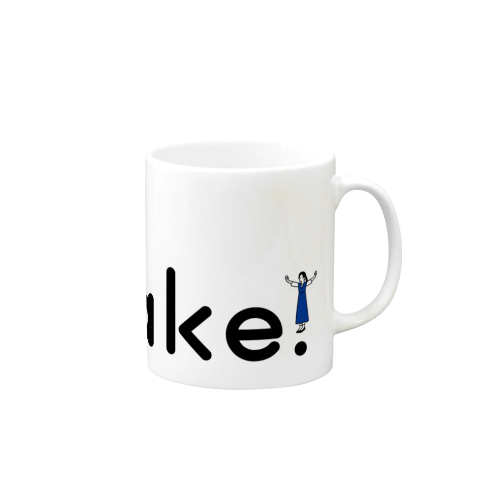 kikkake. goodsのme Mug :right side of the handle