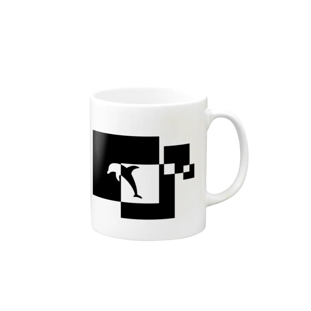 シンプルデザイン：Ｔシャツ・パーカー・スマートフォンケース・トートバッグ・マグカップのシンプルデザイン Mug :right side of the handle