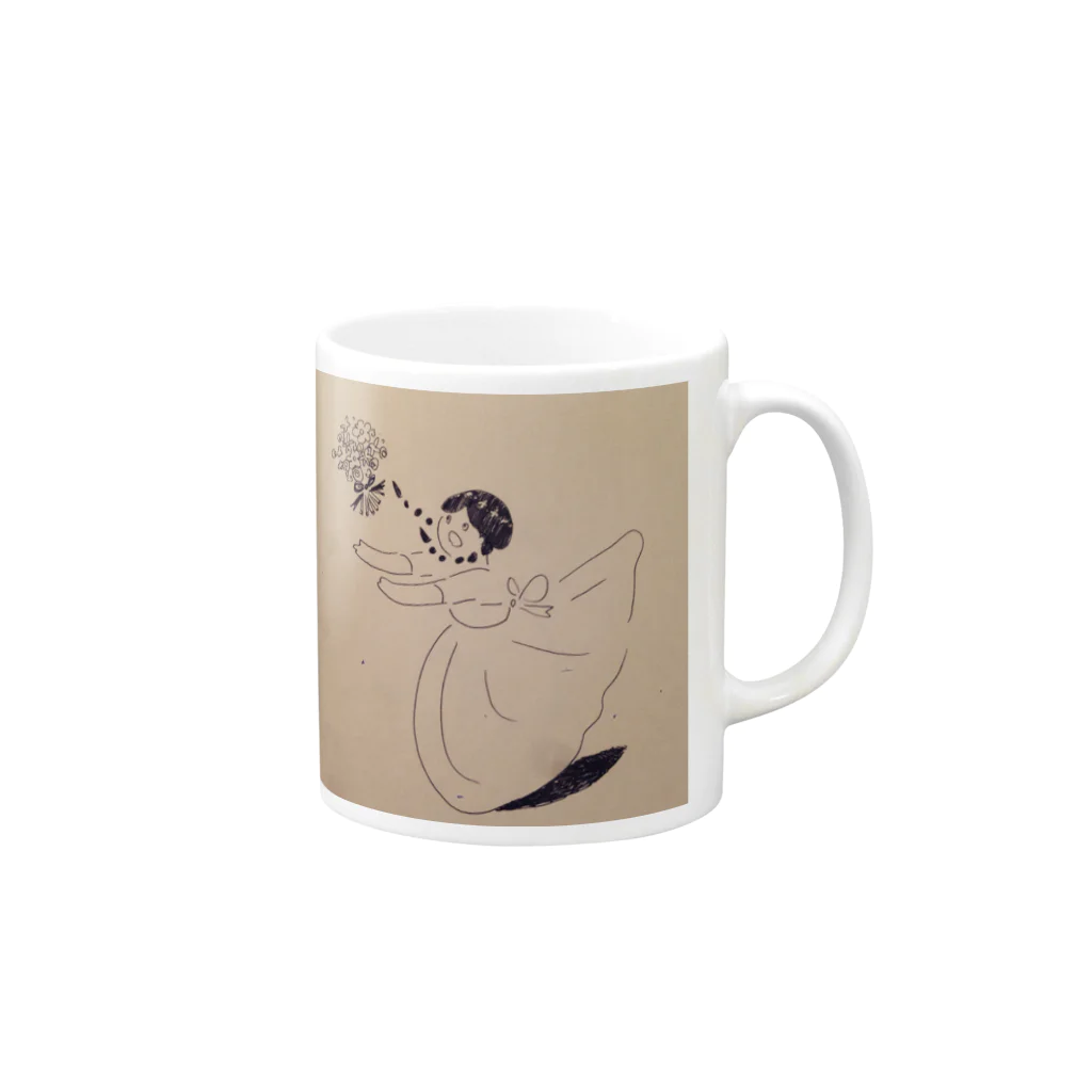 naokokawashimaのおっちょこちょいな花嫁 Mug :right side of the handle