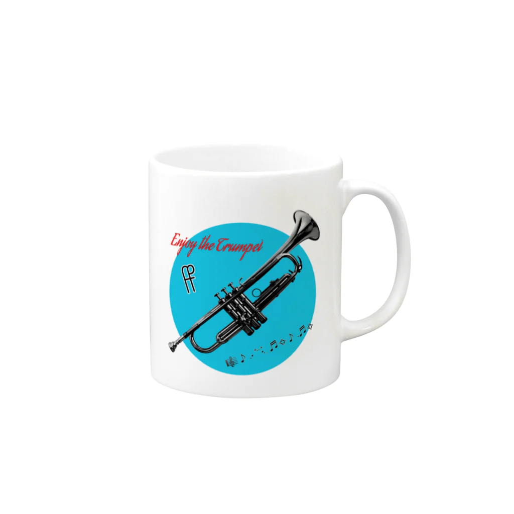 YUKI屋のEnjoy the Trumpet Mug :right side of the handle