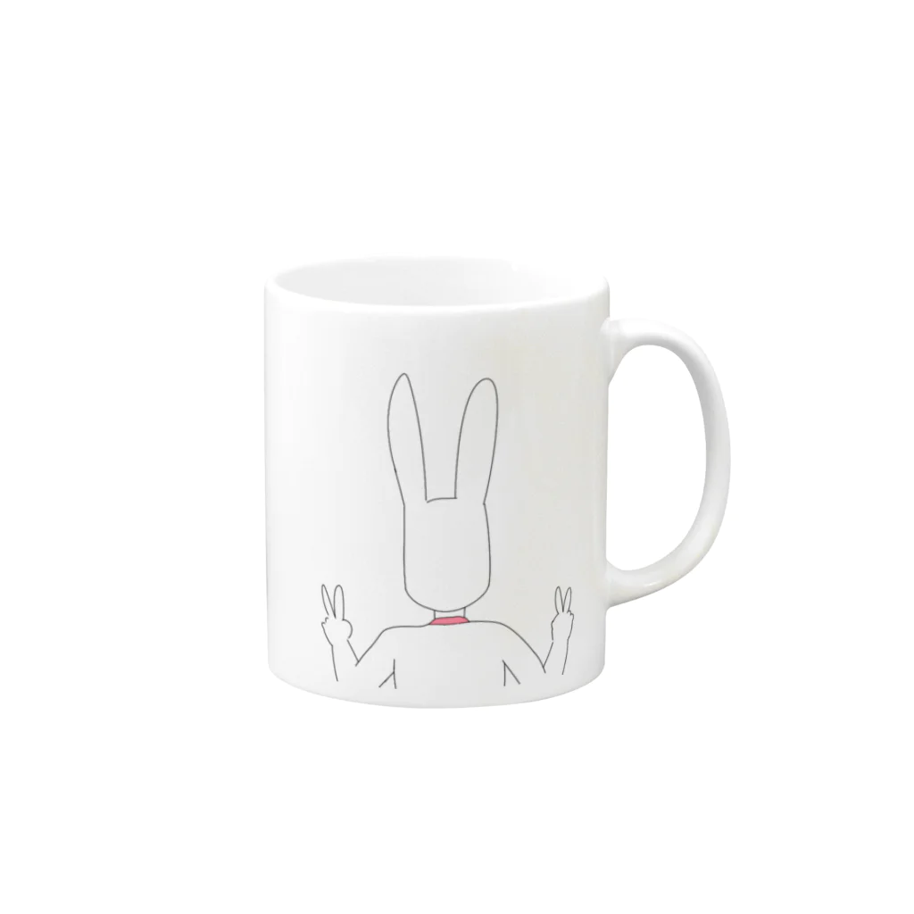 STARRINGの自由のうさぎ Mug :right side of the handle