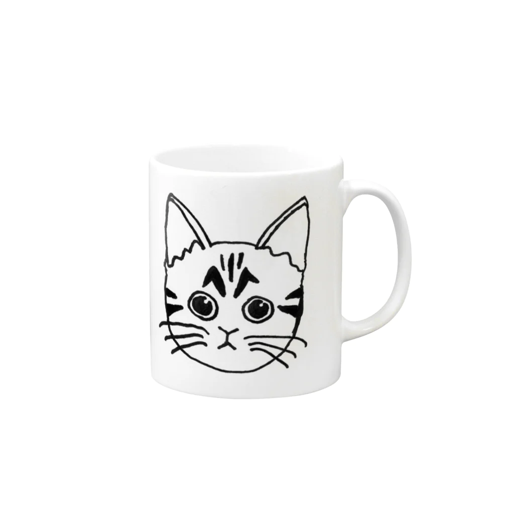 あすきなまこ の岡本くんのねこ Mug :right side of the handle