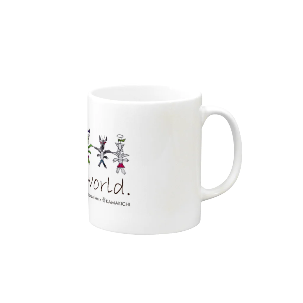 SNOPPI×パラキャリのWe are the world vol.3 Mug :right side of the handle