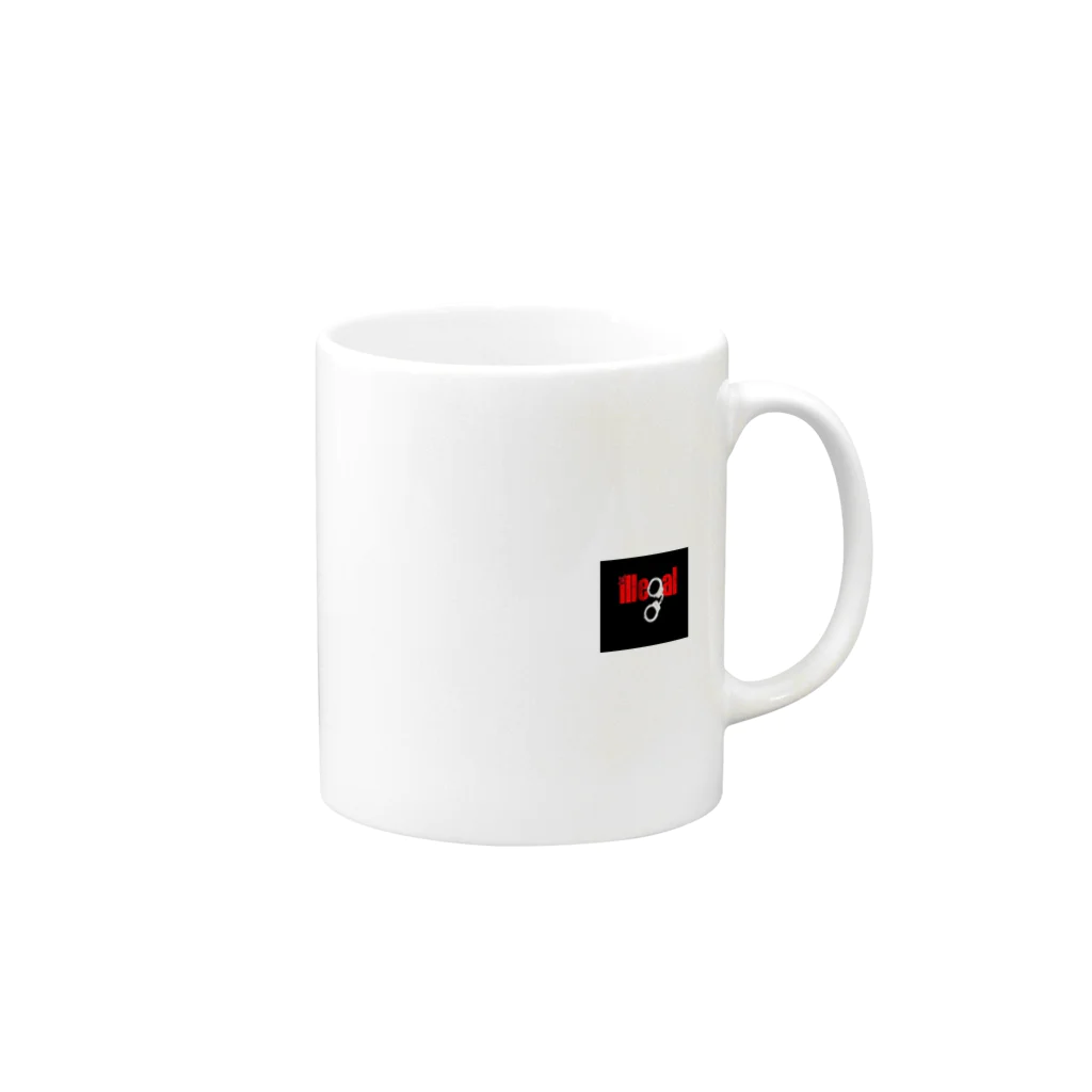 下町オフロードのイリーガル Mug :right side of the handle