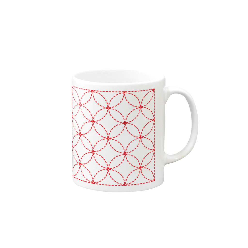 toco-tocoの刺し子 Mug :right side of the handle