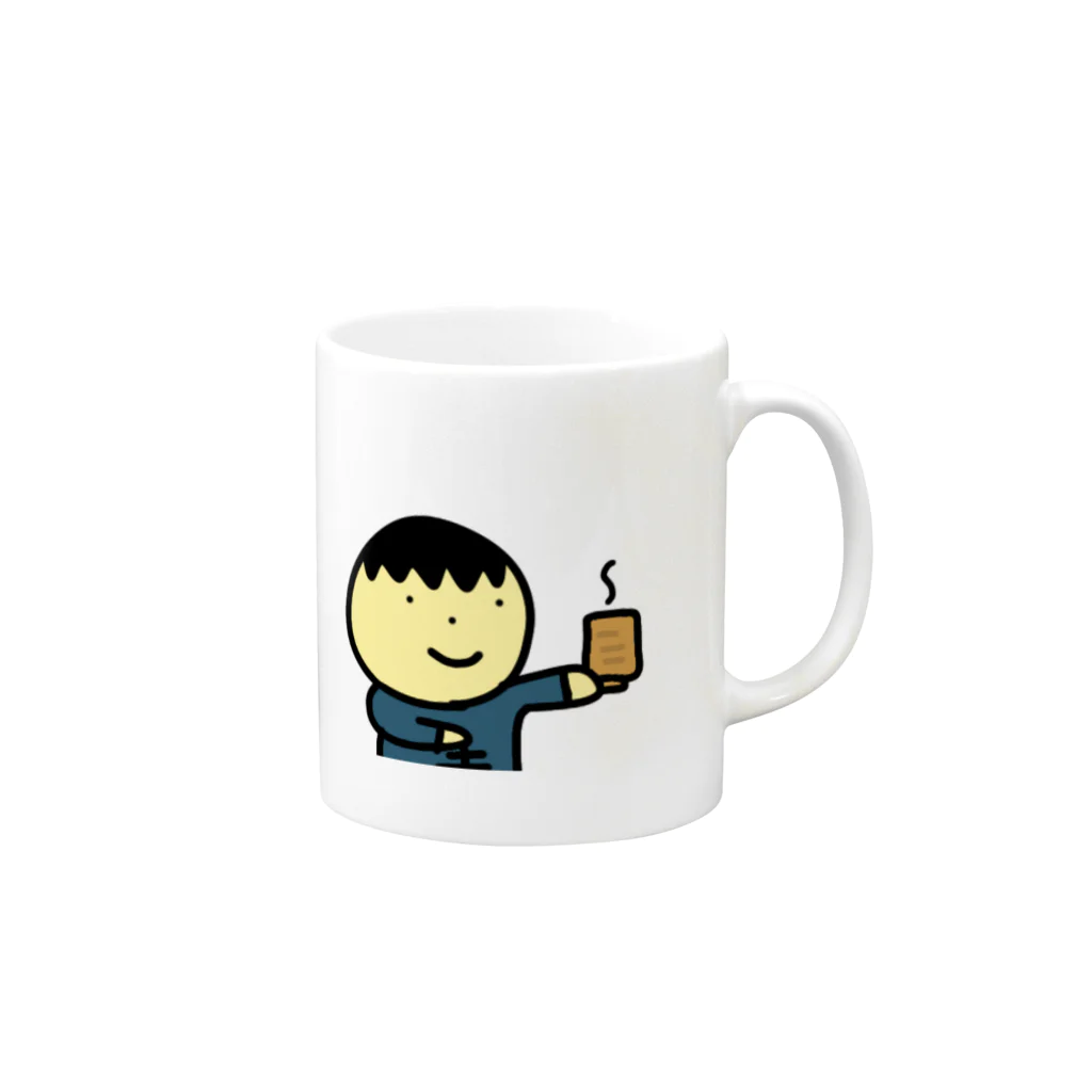 He_bon/へーぼんの主くんマグカップ Mug :right side of the handle