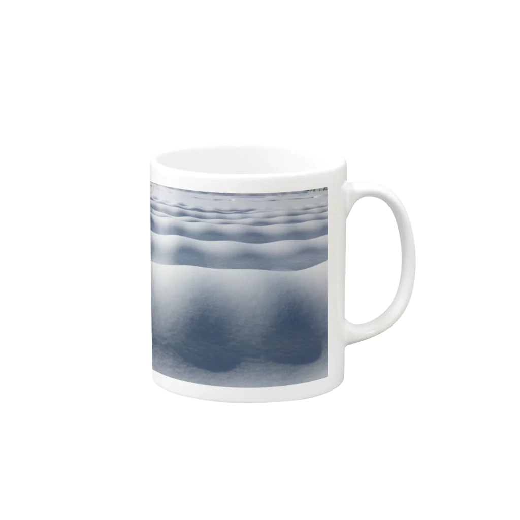 carawaysのもくもく雲みたいなスノー Mug :right side of the handle