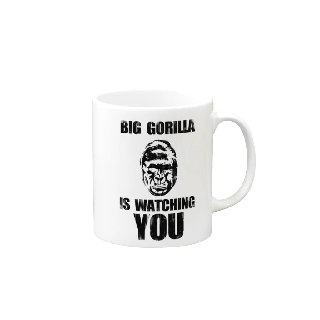 inoue_123のBIG GORILLA IS WATCHING YOU マグカップの取っ手の右面