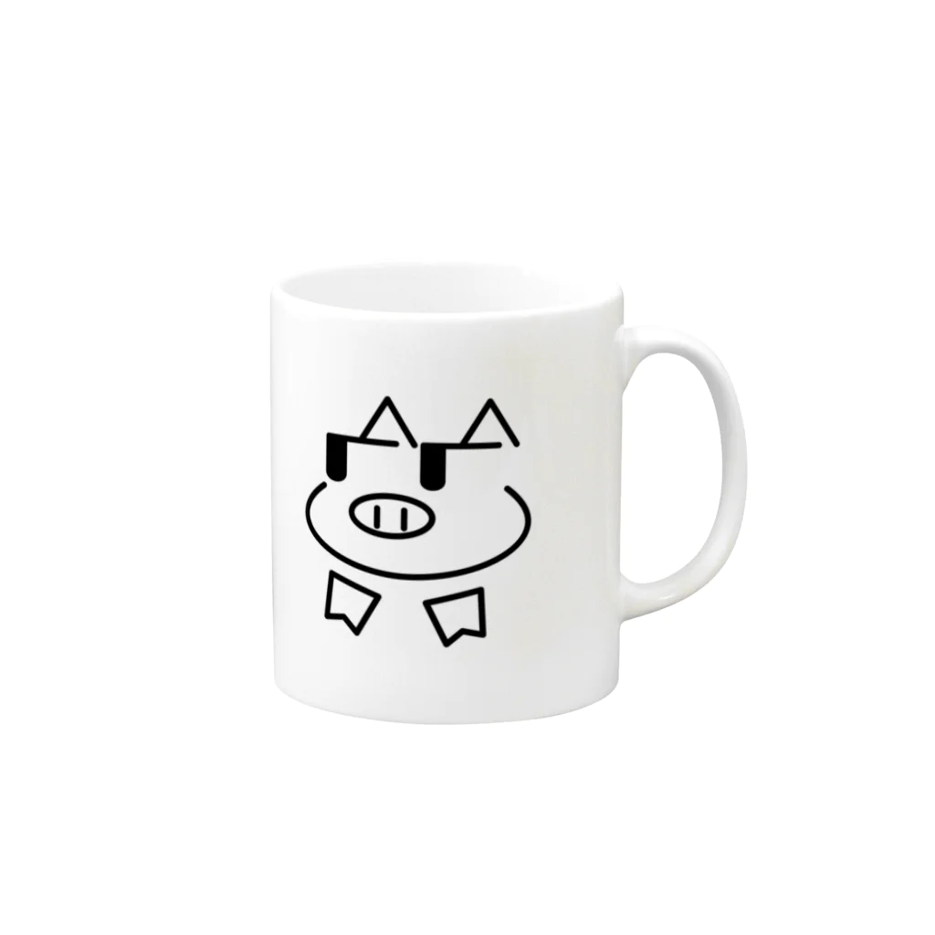 単なるヲタ男なディープグッズのStepu MONO Mug :right side of the handle