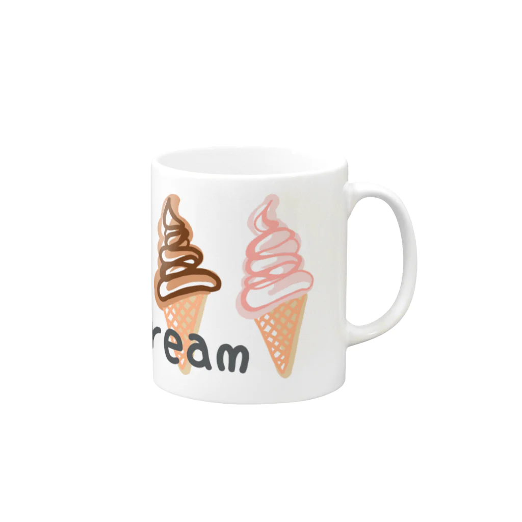 blueHawaiiのsoftcream カラフル Mug :right side of the handle