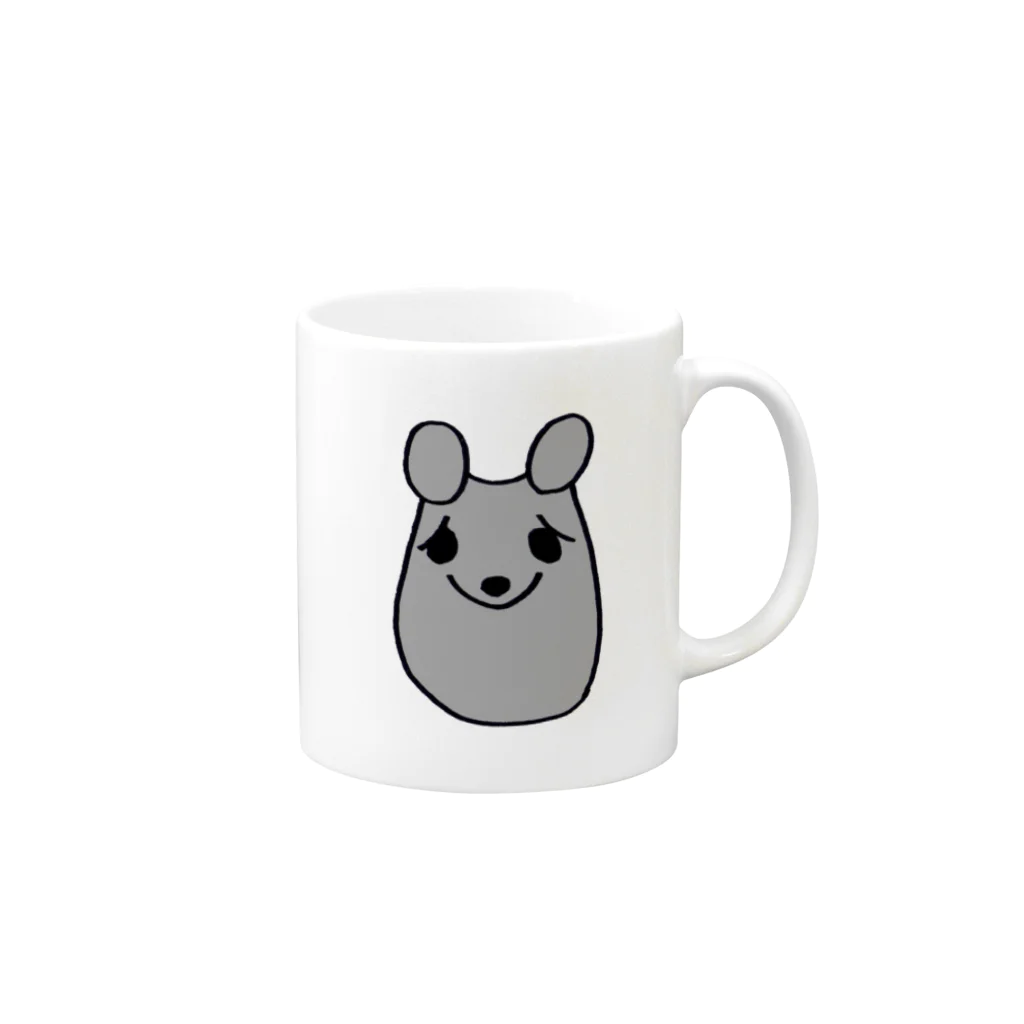 morinonakaの困ったちゃん～ねずみ～ Mug :right side of the handle