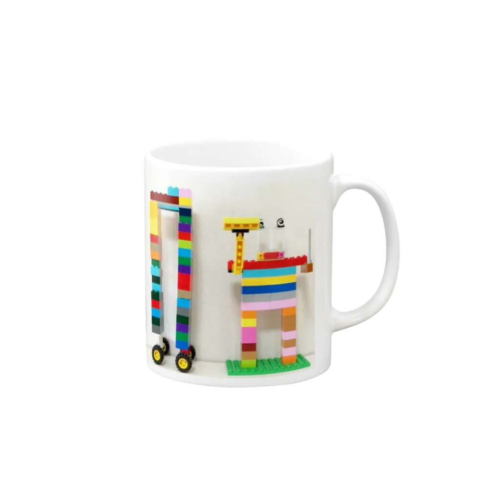 asobism201のぽんこつくん Mug :right side of the handle