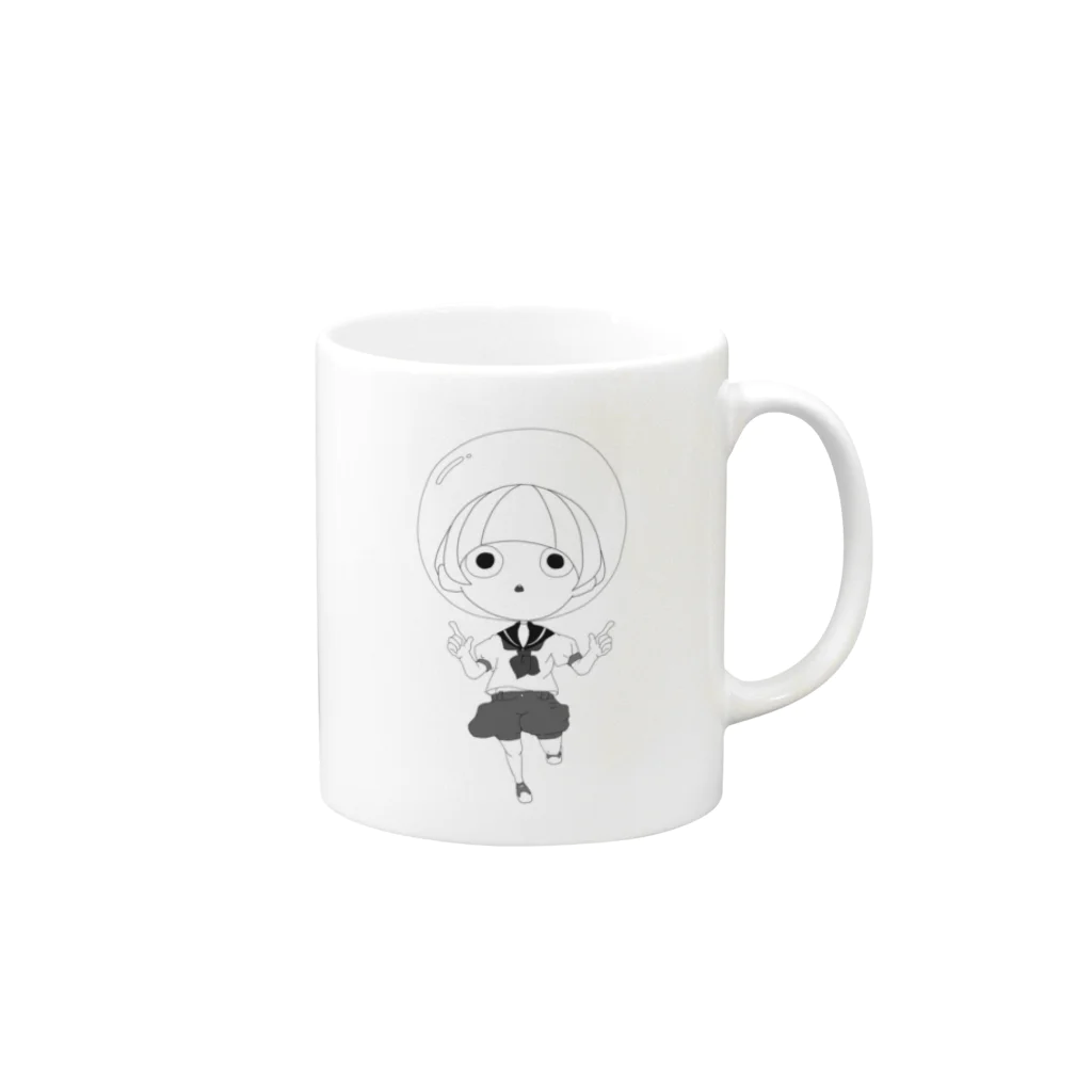 カメレオンのゾンビのきみはいいこ Mug :right side of the handle