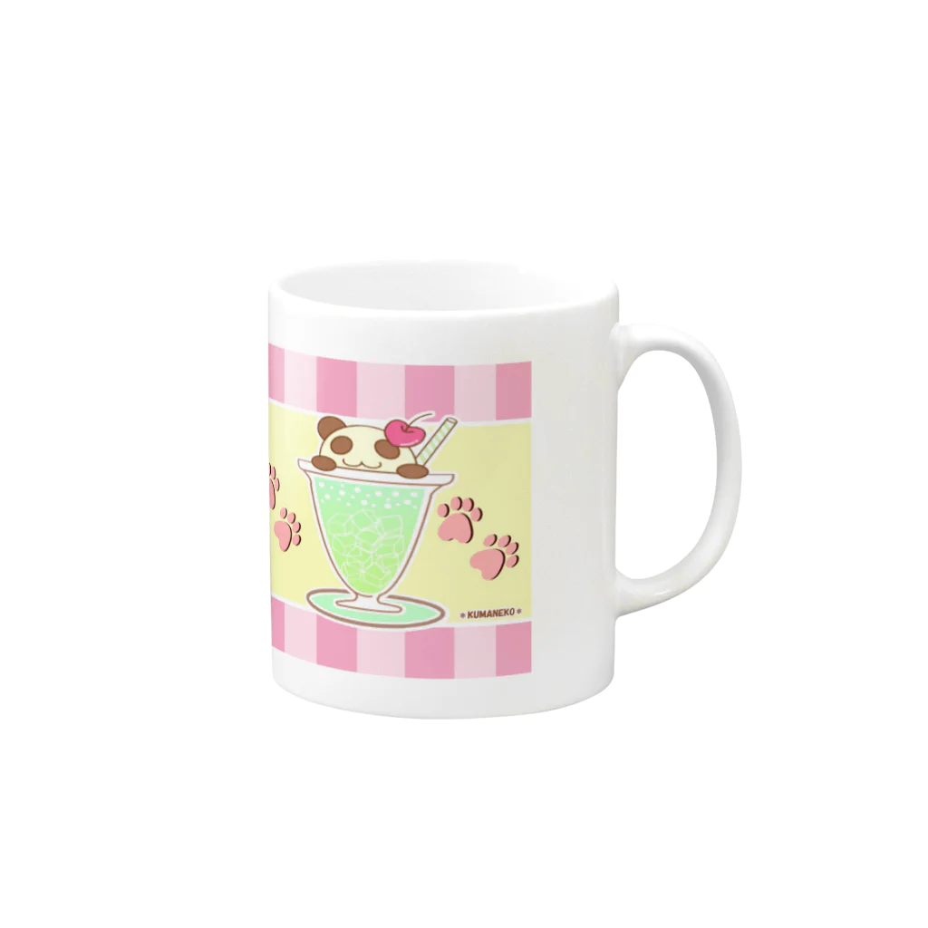 ＊ちま＊@熊猫工房。のパンダなフロート Mug :right side of the handle