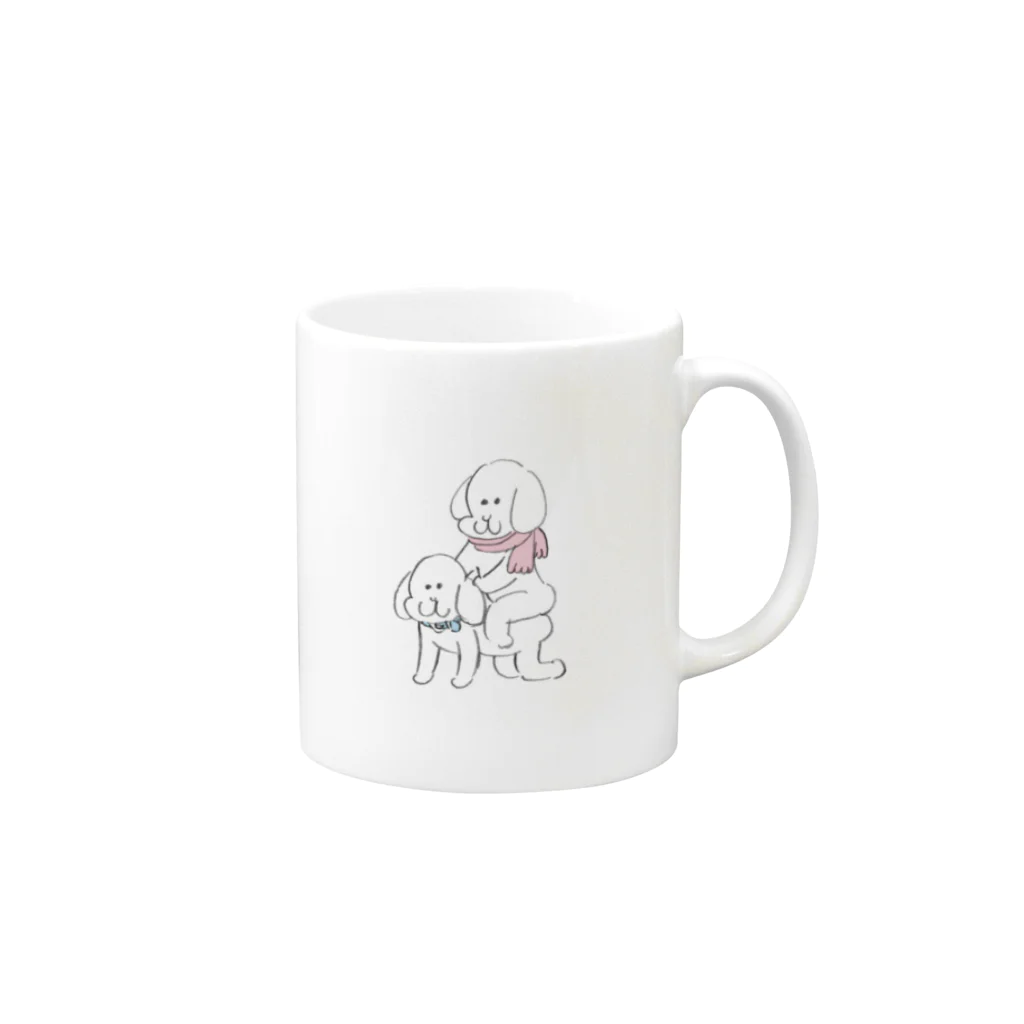 横山キムチのわたしの犬におのり Mug :right side of the handle