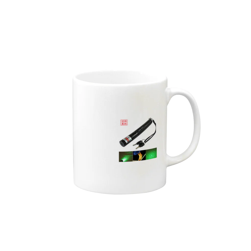 tanosii0721のrezapointaレーザーポインター Mug :right side of the handle