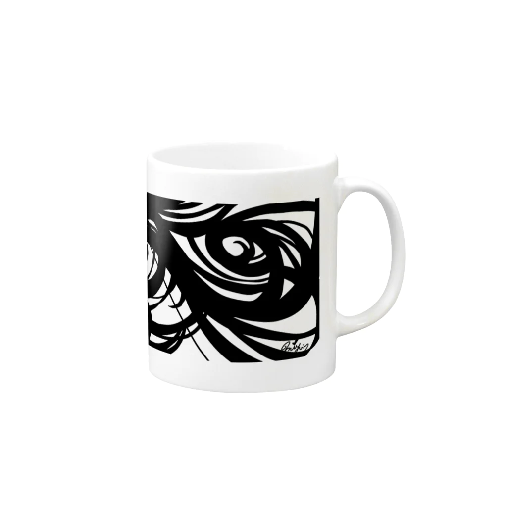 Miyuki_Sakagamiのlong hairちゃん Mug :right side of the handle