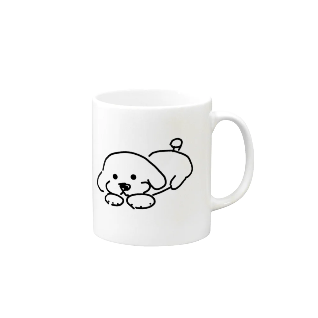 かわいいの大学のいやしのトイプードル Mug :right side of the handle