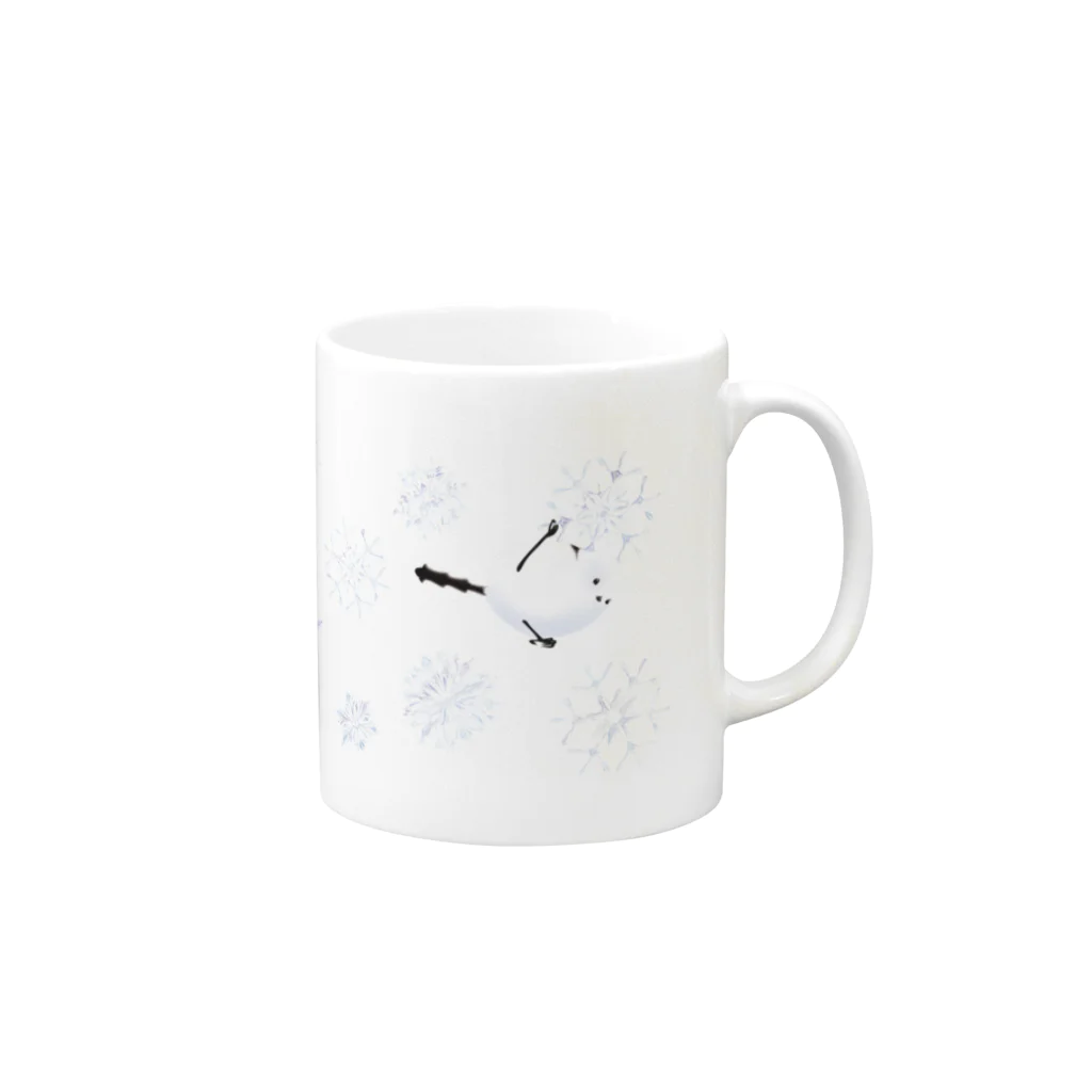 楓工房 ＊suzuri店＊の雪の妖精 Mug :right side of the handle