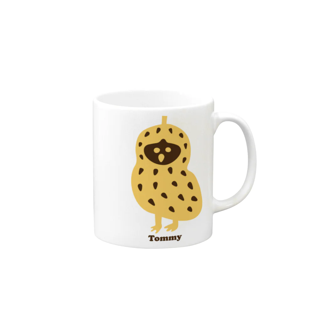 Takechan shopの【THE THREE OWL PEANUTS】Tommy マグカップの取っ手の右面