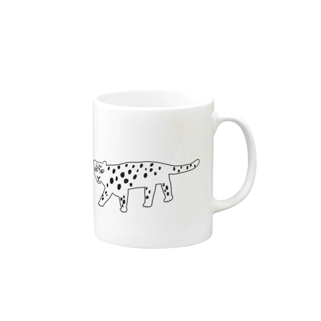 yuki aikawa shopのジャガー Mug :right side of the handle