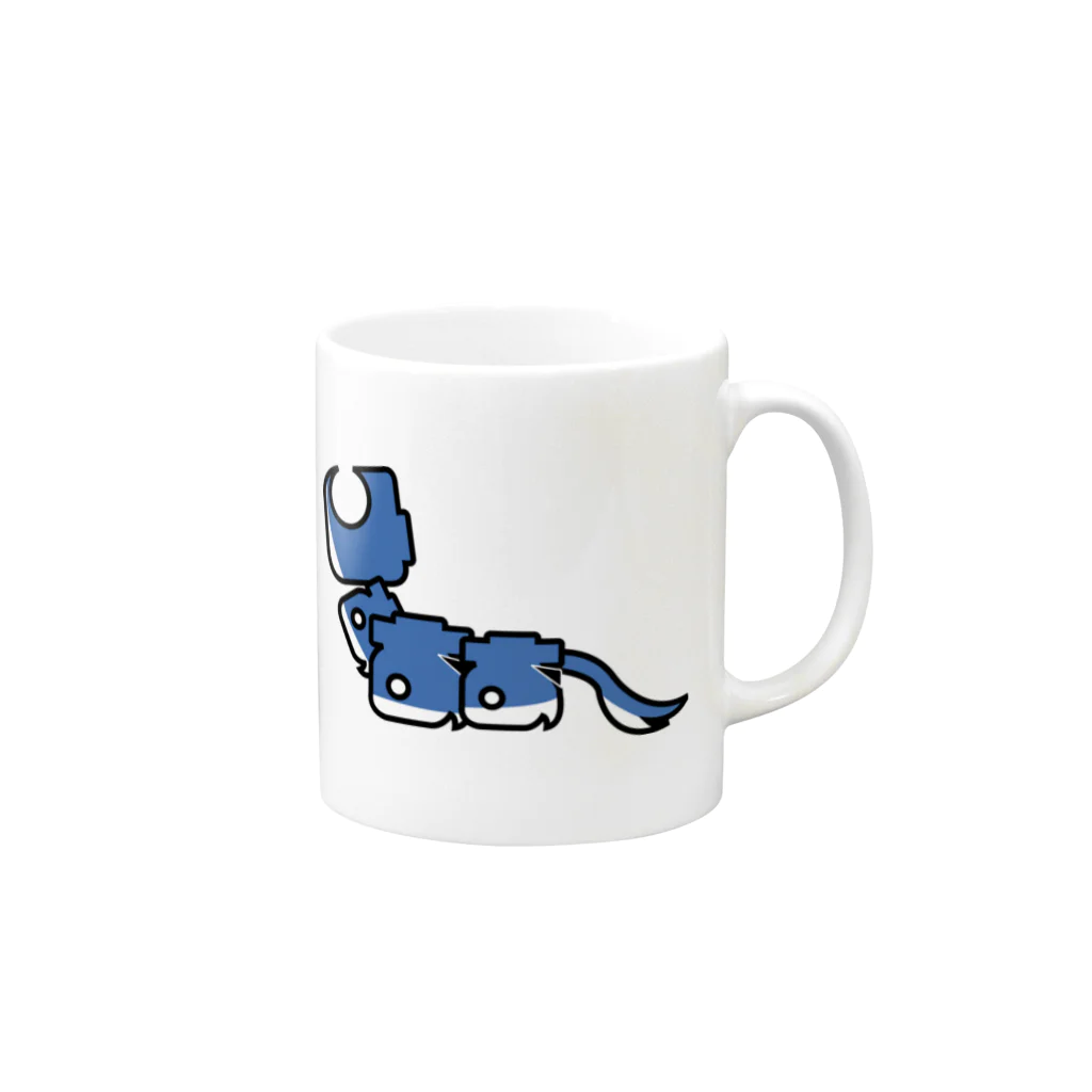 へんこつ魂のうおーうるふ Mug :right side of the handle