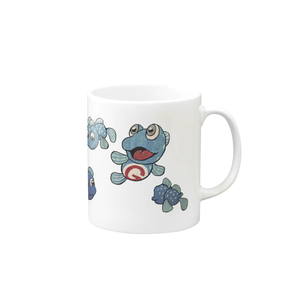 有明ガタァ商会の干潟の水族館 Mug :right side of the handle