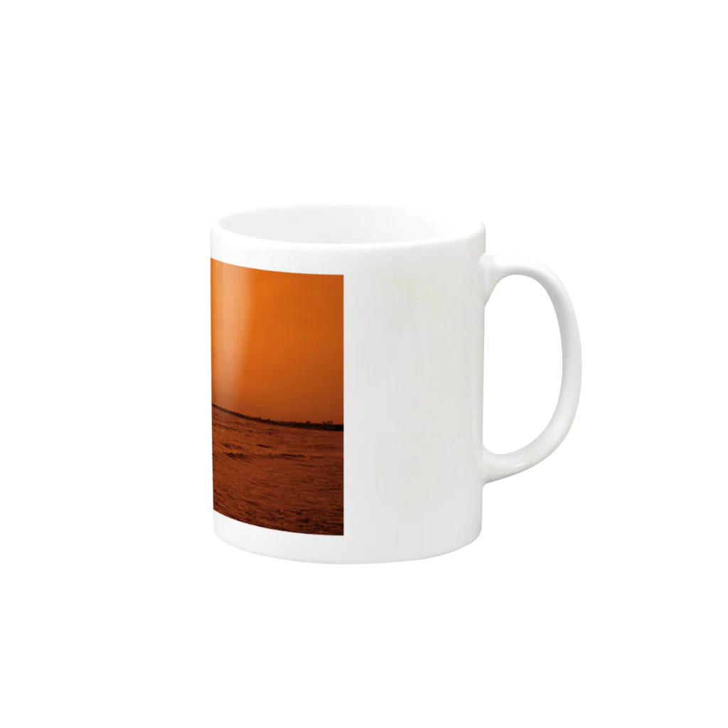 FahrenheitのBEACH orange Mug :right side of the handle