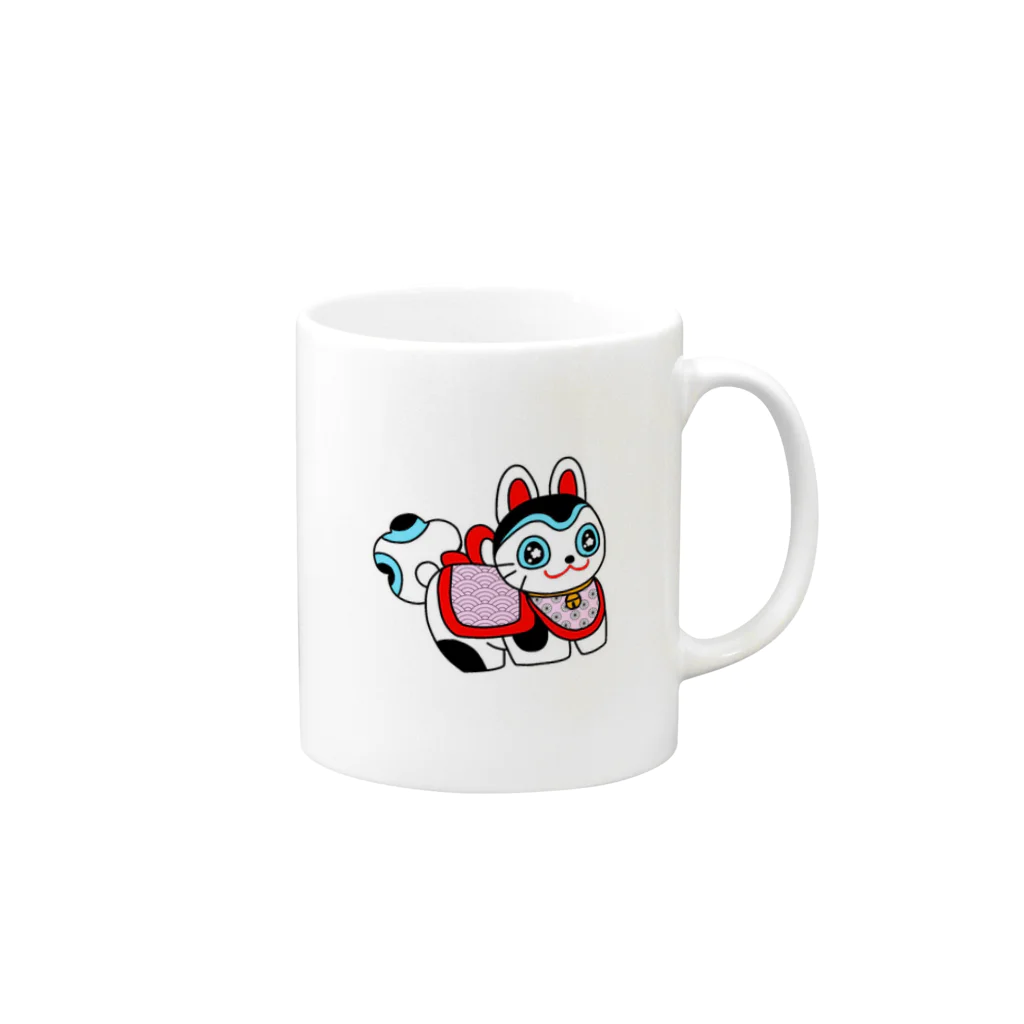 ヒロミンゴフラミンゴの狛犬くん Mug :right side of the handle