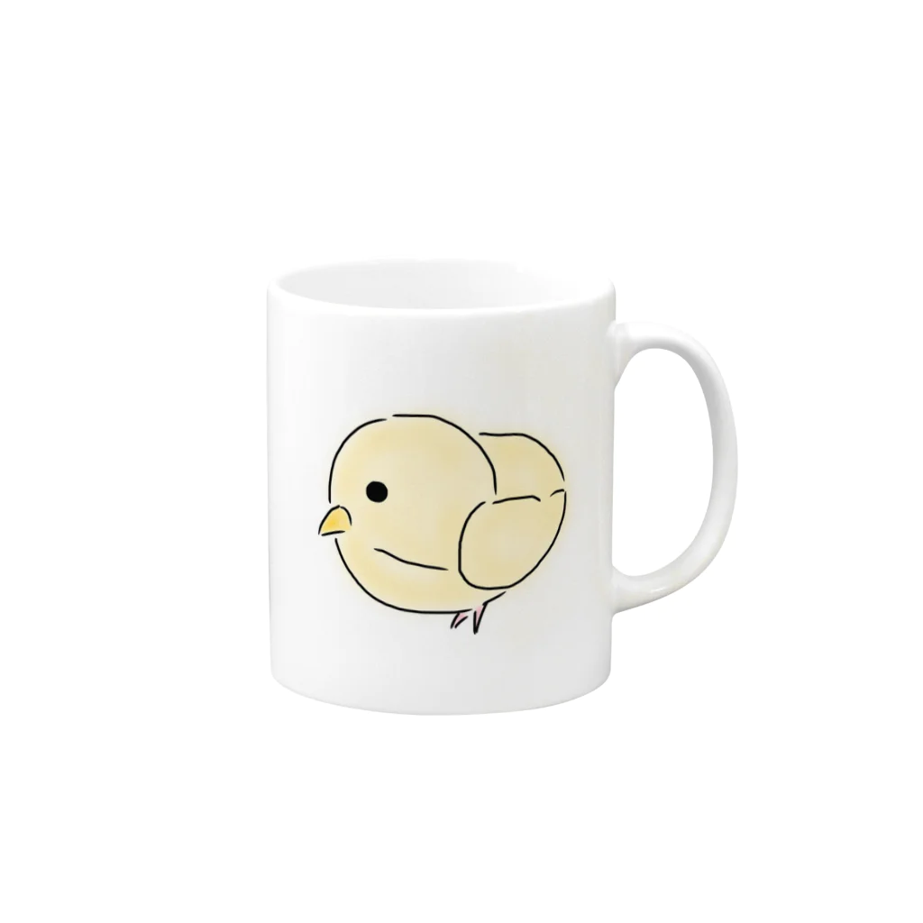 Nのリアルひよこ Mug :right side of the handle